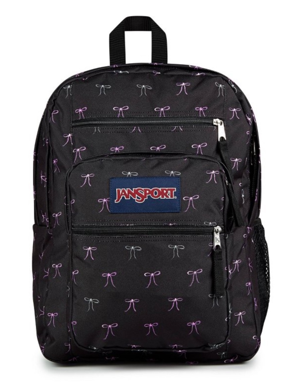 Jansport Big Student Cargo 17.5 backpack black with bows fits 15” laptop NWT - Picture 7 of 13